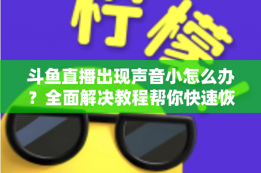 斗鱼直播出现声音小怎么办？全面解决教程帮你快速恢复音量