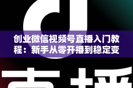创业微信视频号直播入门教程:新手从零开播到稳定变现的完整指南 创业微信视频号直播入门教程:新手从零开播到稳定变现的完整指南