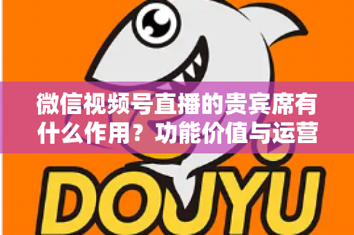 微信视频号直播的贵宾席有什么作用？功能价值与运营技巧全解析