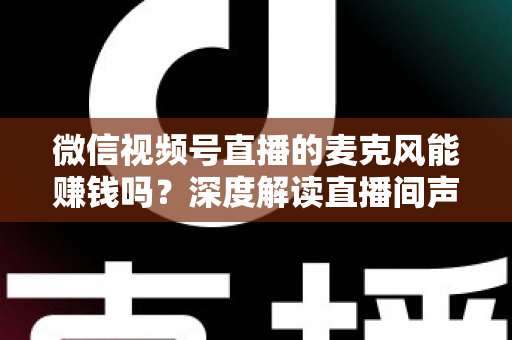 微信视频号直播的麦克风能赚钱吗？深度解读直播间声音背后的变现机会与实操指南