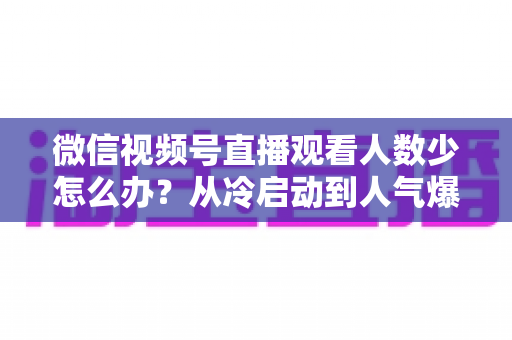 微信视频号直播观看人数少怎么办?从冷启动到人气爆棚的实战指南 微信视频号直播观看人数少怎么办?从冷启动到人气爆棚的实战指南