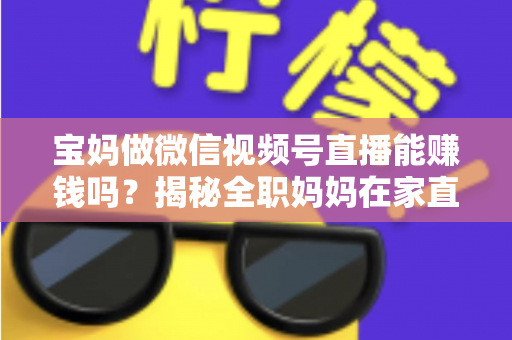 宝妈做微信视频号直播能赚钱吗?揭秘全职妈妈在家直播变现的真实方法与实战攻略 宝妈做微信视频号直播能赚钱吗?揭秘全职妈妈在家直播变现的真实方法与实战攻略