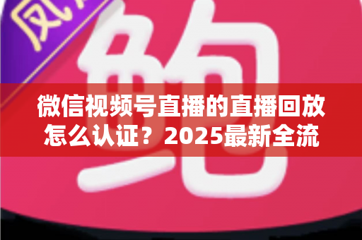 微信视频号直播的直播回放怎么认证?2025最新全流程认证指南与实操技巧详解 微信视频号直播的直播回放怎么认证?2025最新全流程认证指南与实操技巧详解